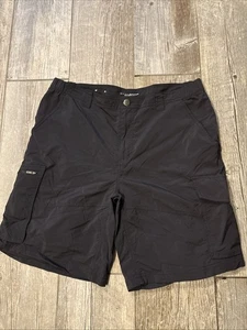 Columbia pantaloncino uomo nero omni-shade 100% nylon vestibilità regolare taglia 38w 10L - Foto 1 di 4