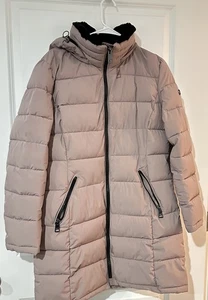 Andrew Marc Med Woman Puffer Coat Longer Jacket Zip Off Hood Winter Snow *SPOT* - Picture 1 of 21