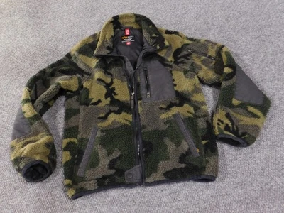 Alpha Industries Jacket Mens XS Camo Sherpa Fleece Full Zip Utility Military - Image 1 of 4