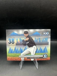 2024 Bowman Chrome Noble Meyer Top 100 Prospects #BTP- 38 Miami Marlins - Picture 1 of 2