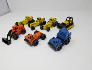 Vintage Tonka Die-Cast Construction Vehicles Lot Set of 7 Trucks Dozer Graders - Picture 1 of 15