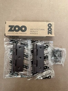 1 Set x Zoo Door Hinges Ball Bearing 76x50x2mm Etna Bronze (ZHSS232-FD-ETB) - Picture 1 of 4