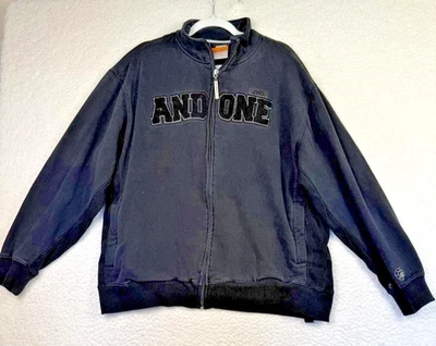 Chaqueta AND1 Para Hombre 2XL Negra Cremallera Completa Vestuario Colección Baloncesto 1993 Logo Foto 1 de 4