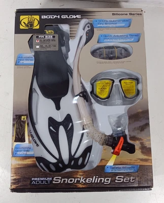 Body Glove Sport 高级成人浮潜套装硅胶系列 S-M Fins 面膜 — 第 1/4 张图片