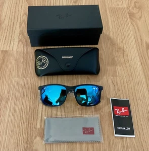 Neu mattschwarze Ray-Ban Chromance RB4264 Herren Sonnenbrille grün blau polarisiert - Bild 1 von 9