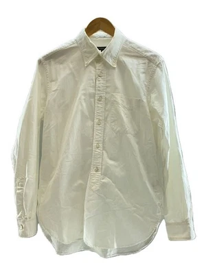 Engineered одежды с капюшоном рубашка S хлопок белый длинным рукавом б/у - Изображение 1 из 4