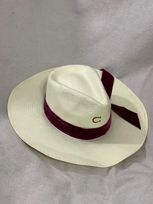 Charlie 1 Horse Custom Cowboy Cowgirl Hat 6 7/8 Velvet Band Concho Horseshoe - Image 1 of 4