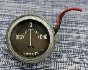 55-59 GMC AC Truck Vintage Amp DIS CHG Gauge - 080525 - Chrome Bezel - Bild 1 von 9