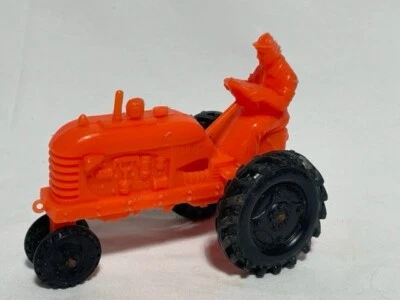 Barr Farm Toys OHIO Orange Plastic Tractor w/ Man - Image 1 of 4