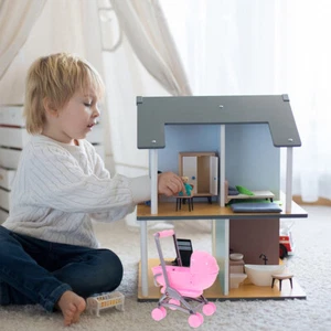 Simulation Small Stroller Baby Doll Stroller Toy Children Funny Pretend Play - Picture 1 of 12