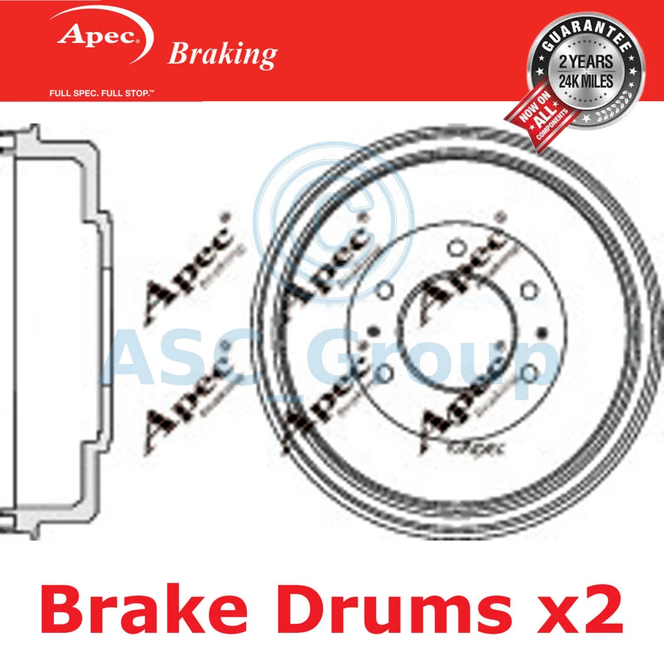 2x Apec 297mm (Interne) 6 Clou Rechange Arrière Frein à Main Frein De DRM9968 - Photo 1/1