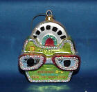 3-D Sterio Viewer Glass Christmas Ornament Lime Green Must See