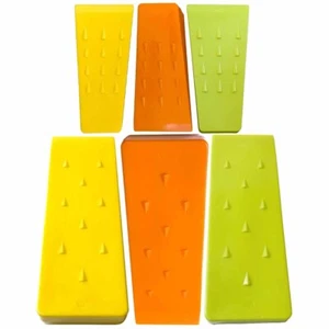 5.5" 3Pk 8" 3Pk Tree Felling Wedge Logging Bucking Falling (Yellow Orange Green) - Picture 1 of 9