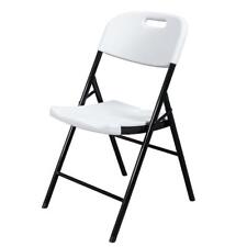 商用輪郭折りたたみ椅子セット 4 パック スチールフレーム プラスチックシート ホワイト