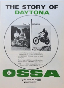 1971 Ossa 250 Original Motorcycle Print Ad Daytona - Picture 1 of 1