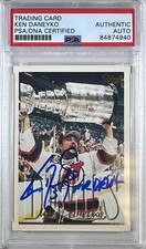 Ken Daneyko auto insc 1995 Topps card #188 PSA Encapsulated New Jersey Devils