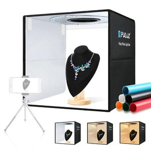 Fotobox Fotostudio Set 40 x 40 x 40cm CRI 95+ LED Lichtbox Lichtwürfel Lichtzelt - Photo 1/11