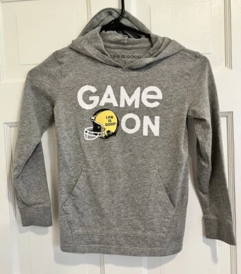 Life Is Good Fútbol Camiseta Con Capucha Jóvenes Niños Talla Pequeña Foto 1 de 4