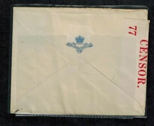 Bermuda WWII Censor Cover C22 Red Censor #77 - Picture 1 of 2