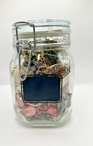 Mystery Schmuck Glas Set - 5 Pfund von Vintage bis jetzt - sauber alles tragbar - gebraucht - Bild 1 von 12