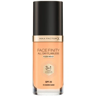 Max Factor Facefinity 3-in-1 All Day Flawless Liquid Foundation, SPF 20 - 30 ml - Image 1 of 2
