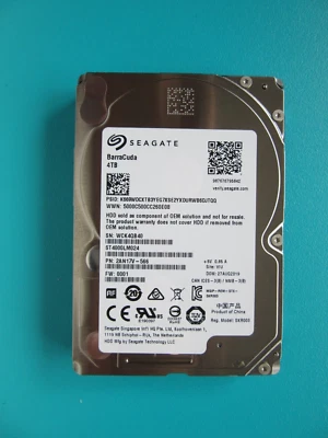 Seagate 4TB 14mm ST4000LM024 2AN17V-566 0001 2.5" HDD Aug 2019 China WU WCK - Image 1 of 4