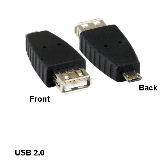 10PCS USB 2.0 Type A Female to Micro B 5Pin Male Adapter Connector PDA MP3 MP4 - Image 1 of 1