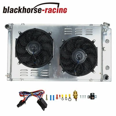 3 Row Radiator+Shroud+Fan+Relay Kit 161 For 1973-1986 Chevy/GMC C/K C10 C20 C30 - Image 1 of 4