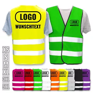 Warnweste bedruckt mit Ihrem Namen Text Bild Logo * sehr viele Farben und Größen - Bild 1 von 3