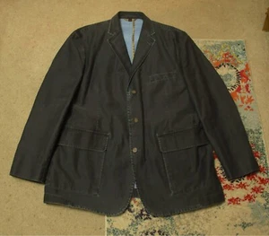 Cappotto sportivo Kroon uomo taglia 48R stile denim cotone 3 bottoni lavaggio sbiadito - Foto 1 di 10