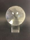 Vintage Crystal Glass World Globe Paperweight Decoration w/ Stand 4" Diam. Large