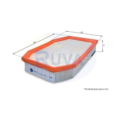 Fits BMW 5 Series 2009-2013 2.5 2.8 3.0 Ruva Air Filter 13717605436 - image 1 of 2