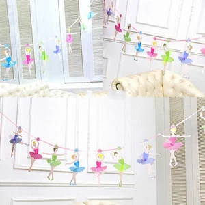 Ballet Girl Wedding Paper Flags Party Bunting Banner Birthday Party Decoration - Picture 1 of 7