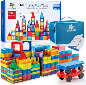 Magnetic Tiles for Kids - 150 Piece XL Set with Safe, Non-Toxic Materials - Picture 1 of 11