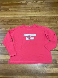 Old Navy Women's Graphic Logo Tee Human Kind Size Large Red NWT $22.99 - Picture 1 of 5