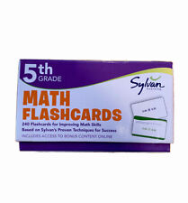 NEW Sylvan Learning 5th Grade Math Flash Cards Set of 240 Home Schooling