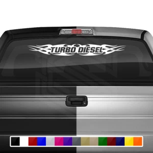 #148 TURBO DIESEL Decal Sticker Windshield Window Graphic Truck Racing Tuning - Picture 1 of 5
