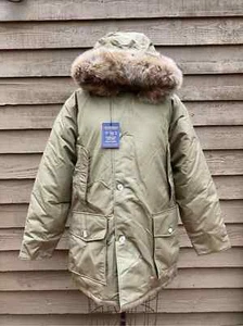 Woolrich John Rich Arctic Parka Tan khaki NWT Large - Picture 1 of 12