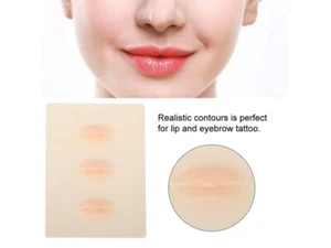 3-lips Lipstick Makeup Learning 3D Tattoo Fake Practice like Human Soft Skin - Picture 1 of 10