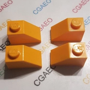 4 X Lego 3040 Slope 45 2 x 1 BRIGHT LIGHT ORANGE - Imagen 1 de 1