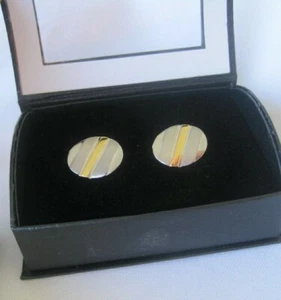 Pronto Uomo Modern Two-Tone Cufflinks - Picture 1 of 8