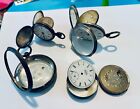 Vgt Lot Of 4 Non Working  Pocket Watch Parts For  Repair Or Parts Lot# 20