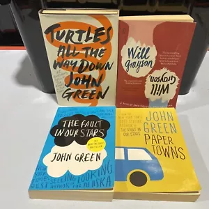4 Lot John Green- Fault in our Stars, Paper Towns, Will Grayson +1 - Picture 1 of 12