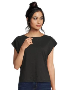 Women's Avia Cap Sleeve Tee . Black. Size XL 16-18 color BLACK New - Picture 1 of 5
