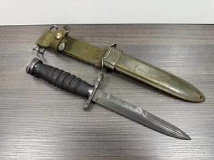 WWII US Army M1 Carbine Bayonet w/Leather Handle - Imperial w/M8 Scabbard - Picture 1 of 24