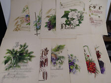 Zeichnungen -- 12 Monatsbilder 1882; Kalligraphie Kunst, Unikat, Blumen Pflanzen