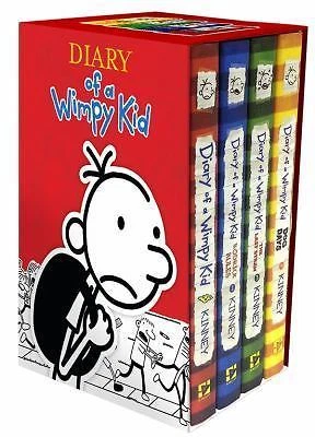 Diary of a Wimpy Kid Box of Books 1-4 Hardcover Gift Set : Diary of a Wimpy Kid, Rodrick Rules, the Last Straw, Dog Days by Jeff Kinney (2014, Box or Slipcased)