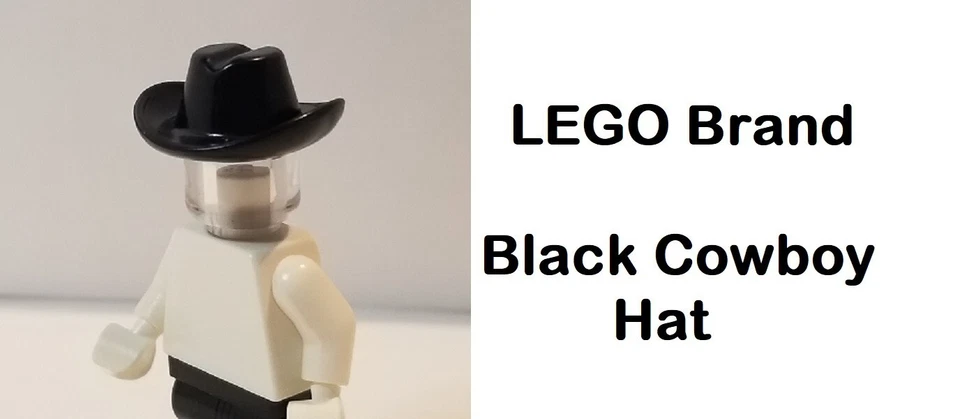 LEGO Minifigura Sombrero de Vaquero Negro 1978 Vintage Western Ropa Exterior Foto 1 de 1