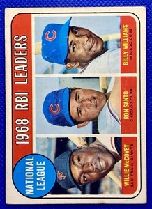 1969 Topps RBI Leaders McCovey/Santo/Williams en muy buena condición-VGEX RC402 - Imagen 1 de 2