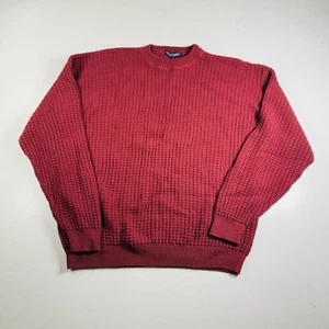 Van Heusen Vintage Pullover Rot Strick Rundhals Herren Größe L " - Bild 1 von 7